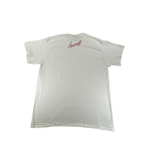 Smirnoff "Vodka For The People" White T-Shirt  Size L  Gildan Ultra Cotton - Picture 5 of 8